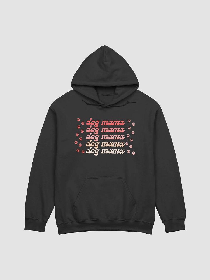 Dog Mama Groovy Script Repeated Pinks with Paws Hoodie product image (2)