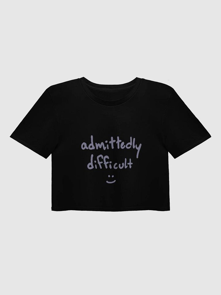 admittedly difficult (#A19DC4) printed cotton crop top product image (2)
