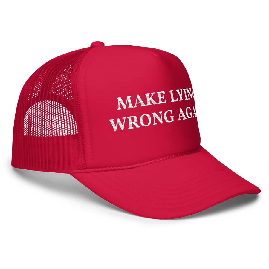 Make Lying Wrong Again - Embroidered Trucker Hat Cap product image (3)
