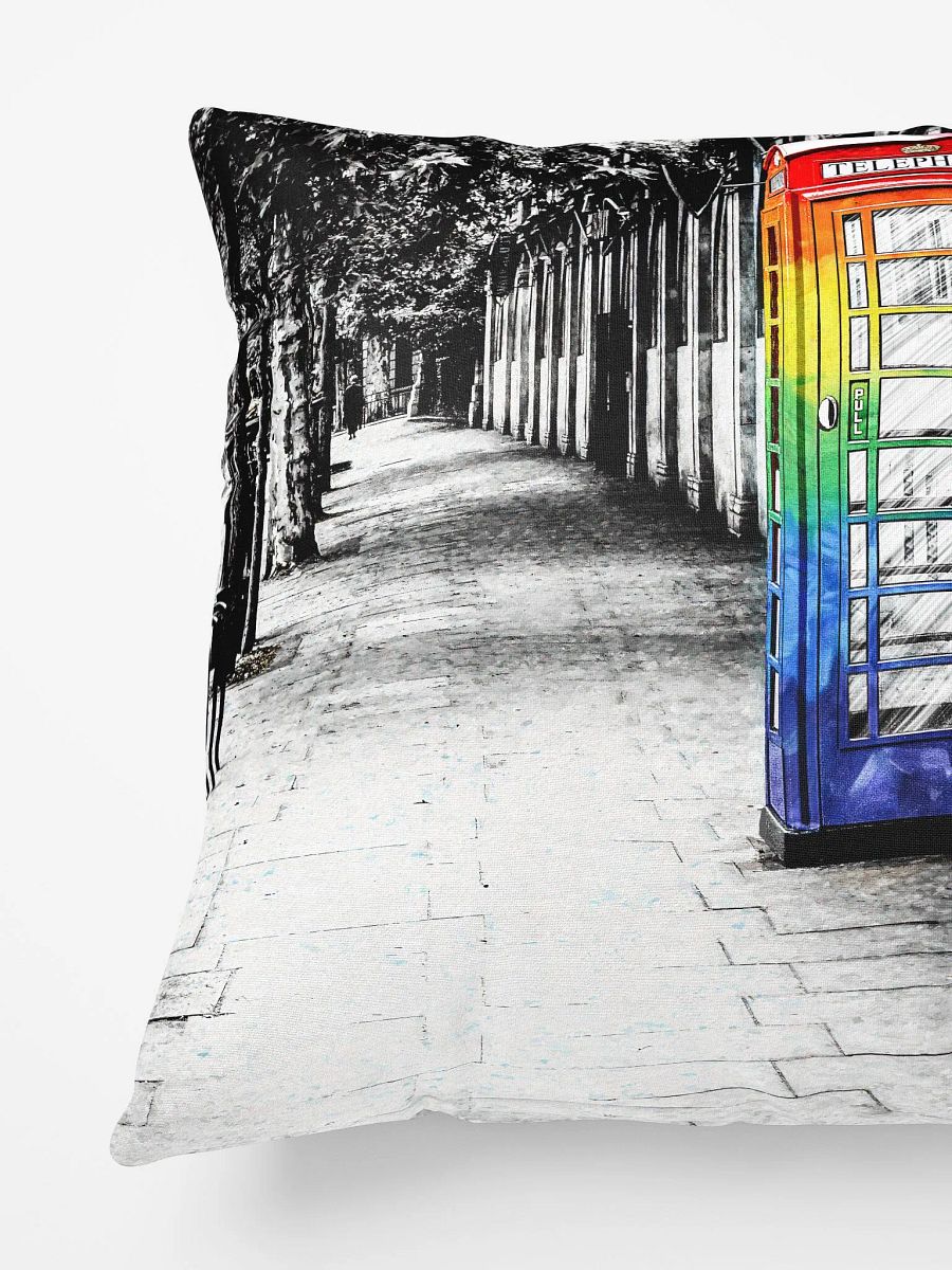 British Telephone Box - LGBTQ Pride Design Throw Pillow product image (4)