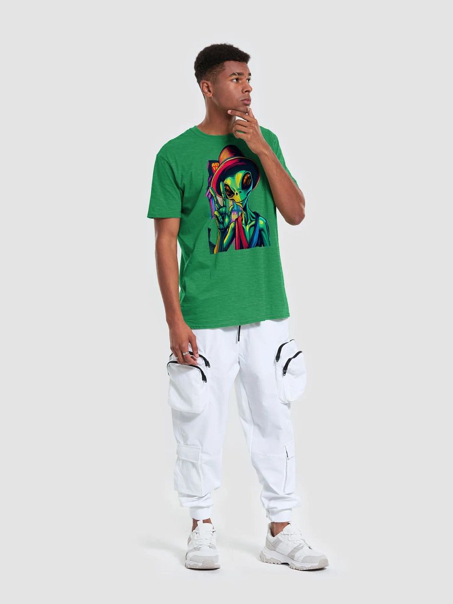 Neon Alien Peace Sign T-Shirt product image (5)