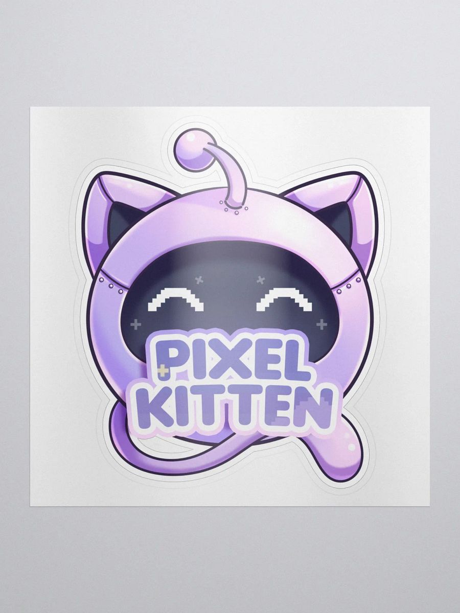 Pixel Kitten Robot Logo Sticker product image (1)
