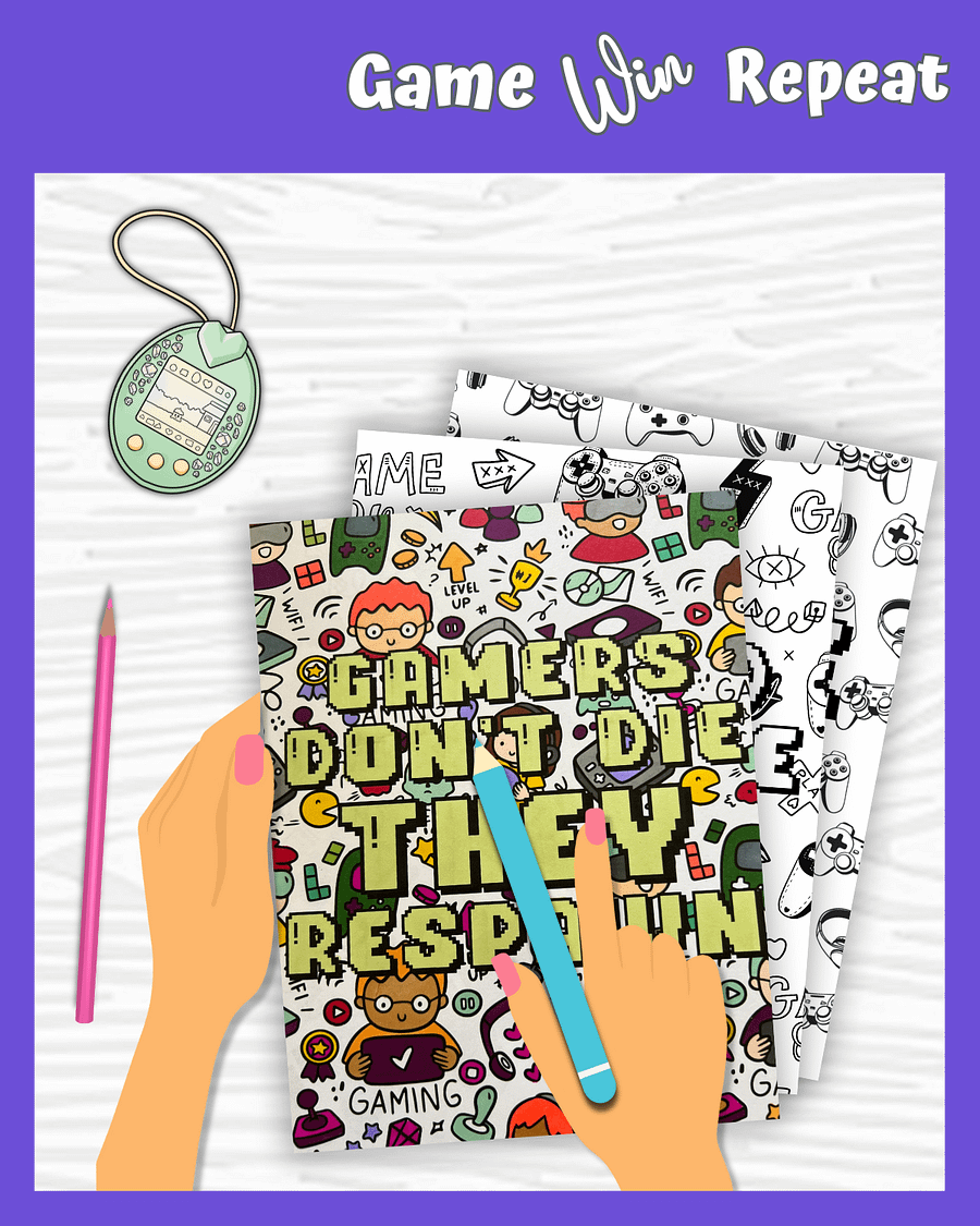 Get Your Game On - Gaming Fun Coloring Pages product image (6)