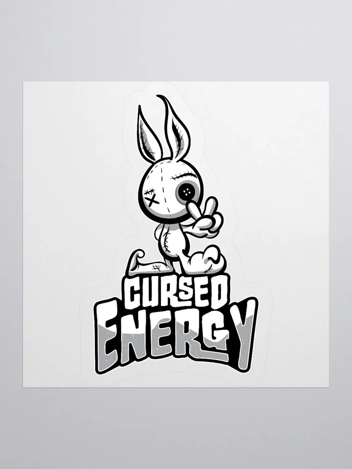 Cute & Creepy "Cursed Energy" Voodoo Doll Sticker product image (1)