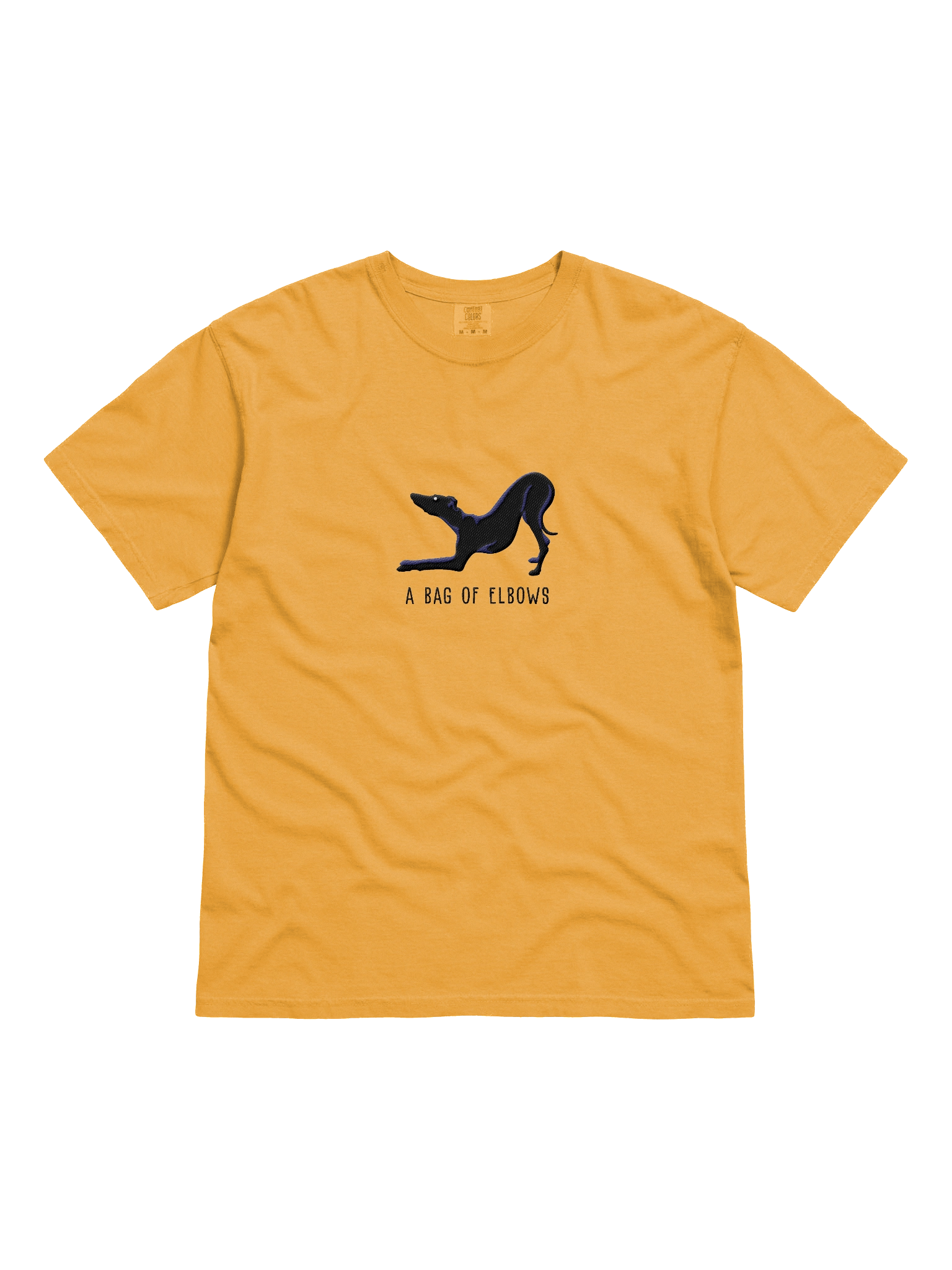 A Bag of Elbows T-Shirt(Embroidered) of an Italian Greyhound(Black) product image (21)
