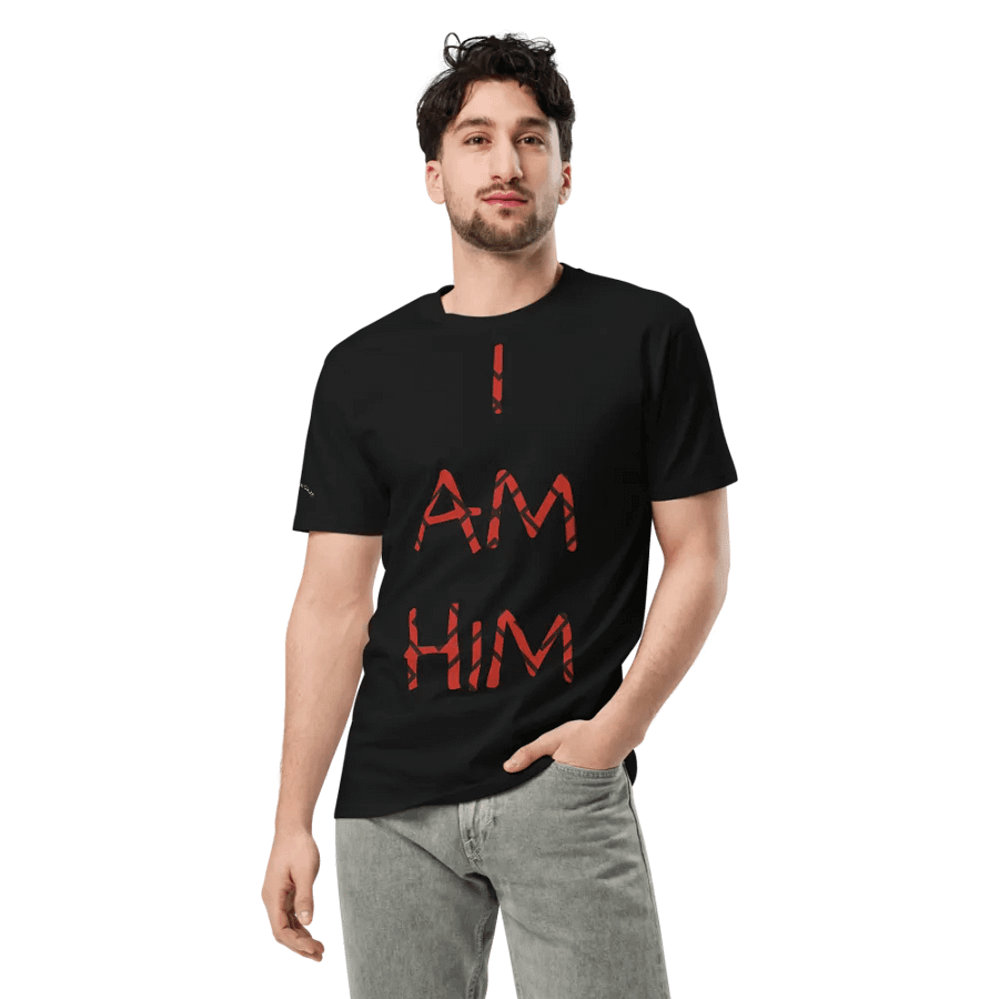 Red & Black Striped 'I AM HIM' Unisex T-Shirt product image (1)