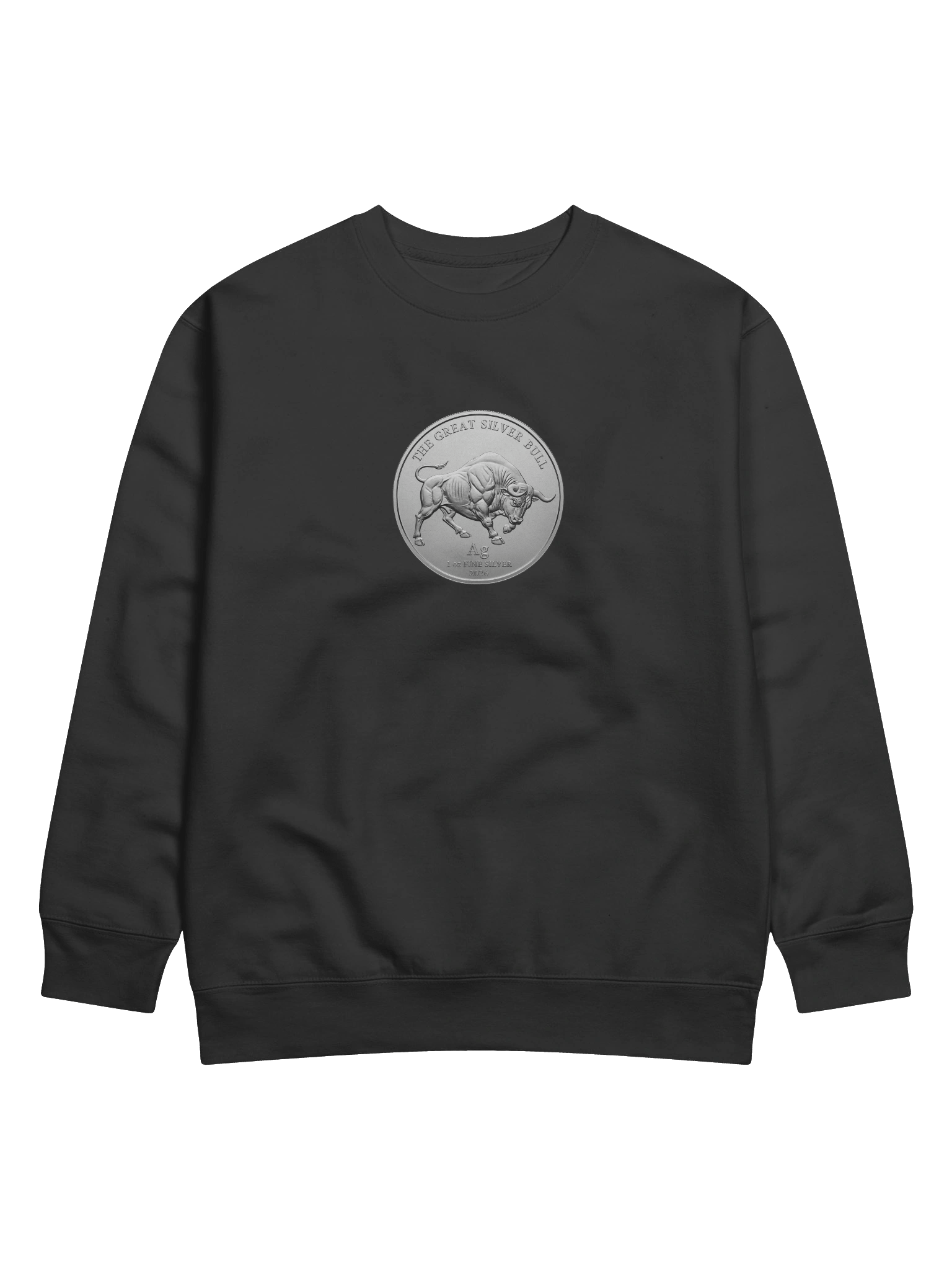 The Great Silver Bull Coin Crew-Neck Sweater product image (1)