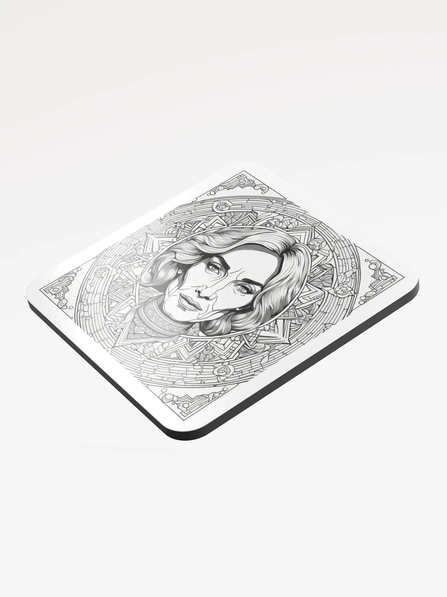 Mandala Monochrome Coaster Set product image (3)