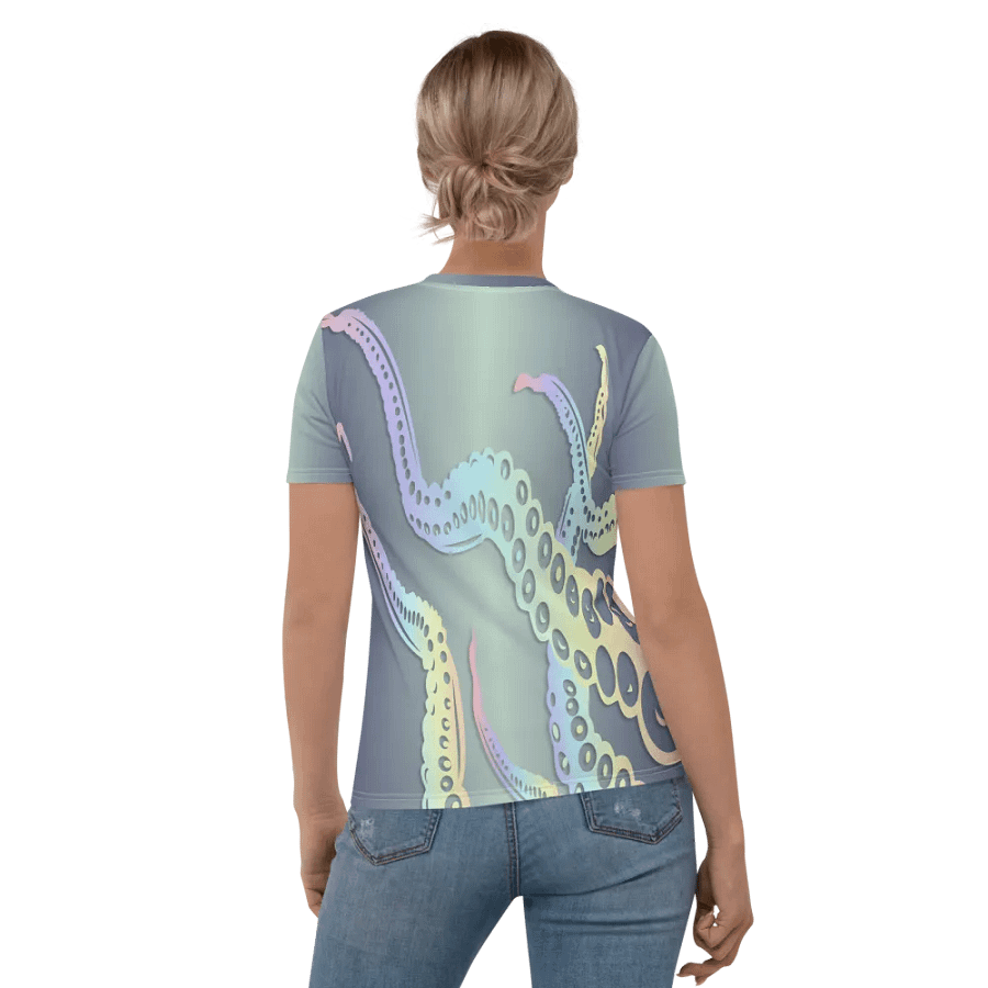 Octopus Tentacles Pastel All Over Print T-shirt product image (5)