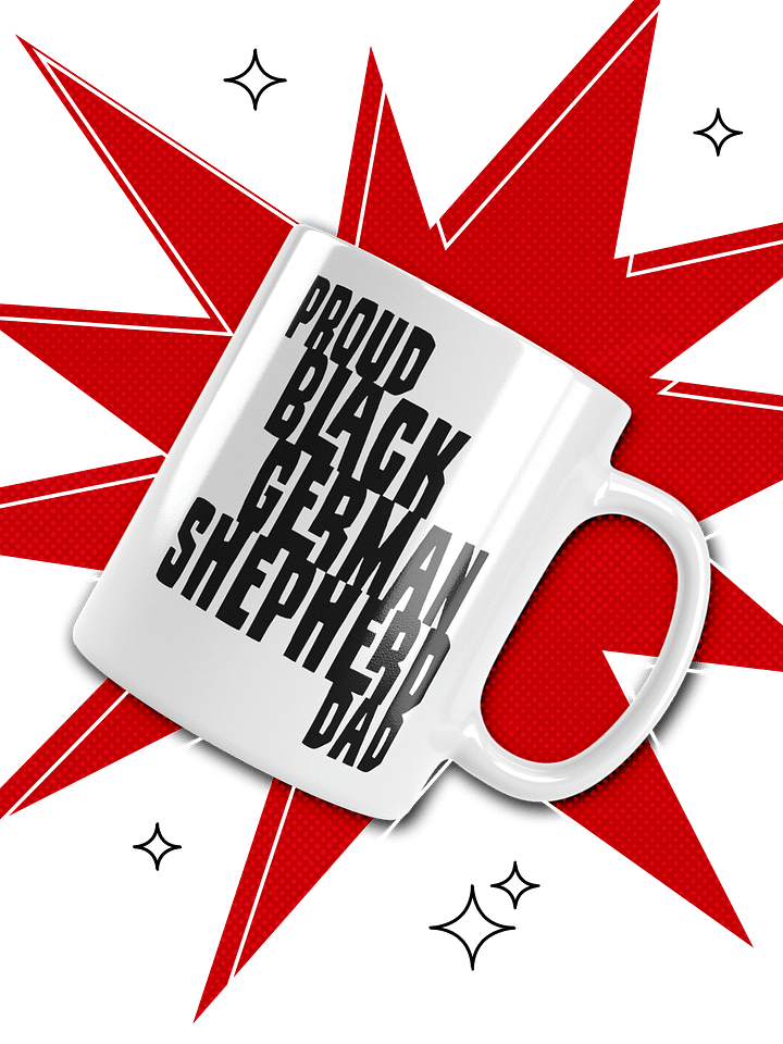 Proud Black German Shepherd Dad Small Mug For GSD Lovers product image (1)