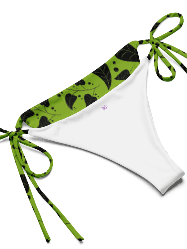 Green & Black Leaves on Vive Recycled String Bikini product image (11)