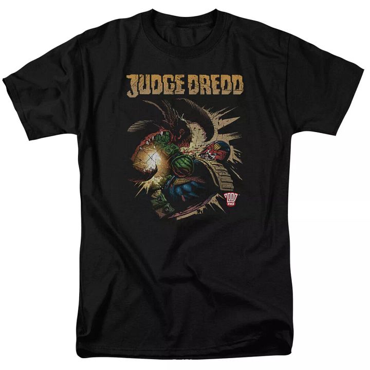 Judge Dredd Blast Away T Shirt Licensed Comic Book Tee Black product image (1)