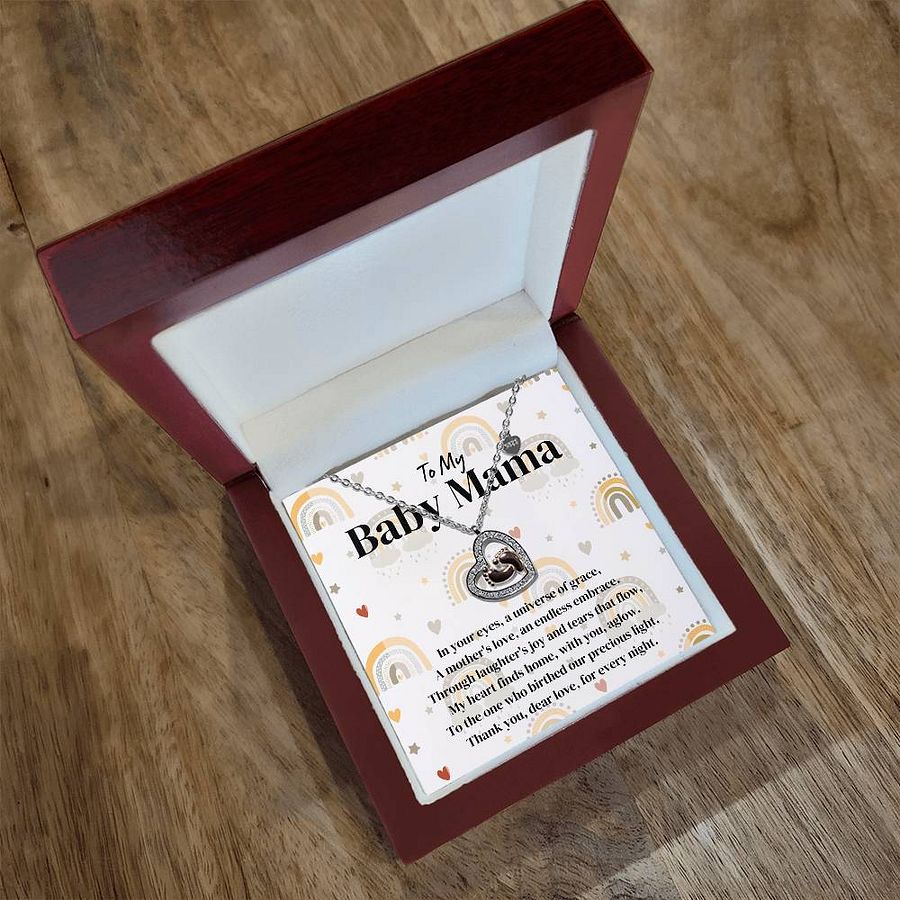 To My Baby Mama Baby Feet Necklace - A Mother's Love product image (3)