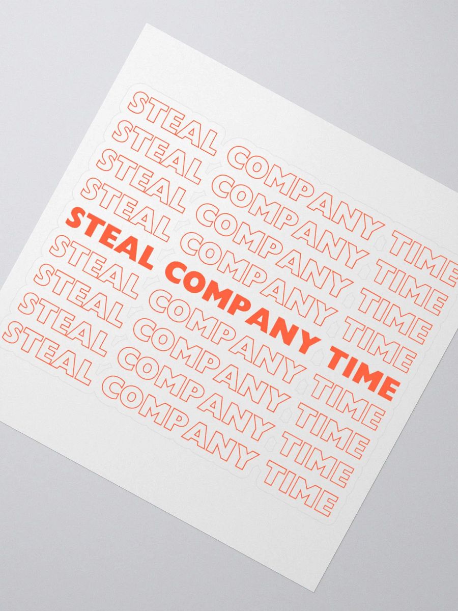Steal Company Time logo sticker product image (2)