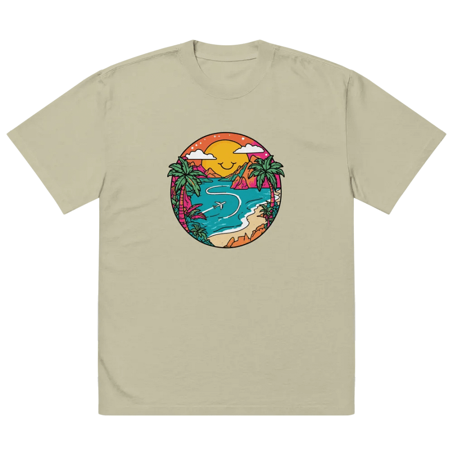AS Colour Premium Oversized Faded T-Shirt | AI Design Travel icon product image (2)