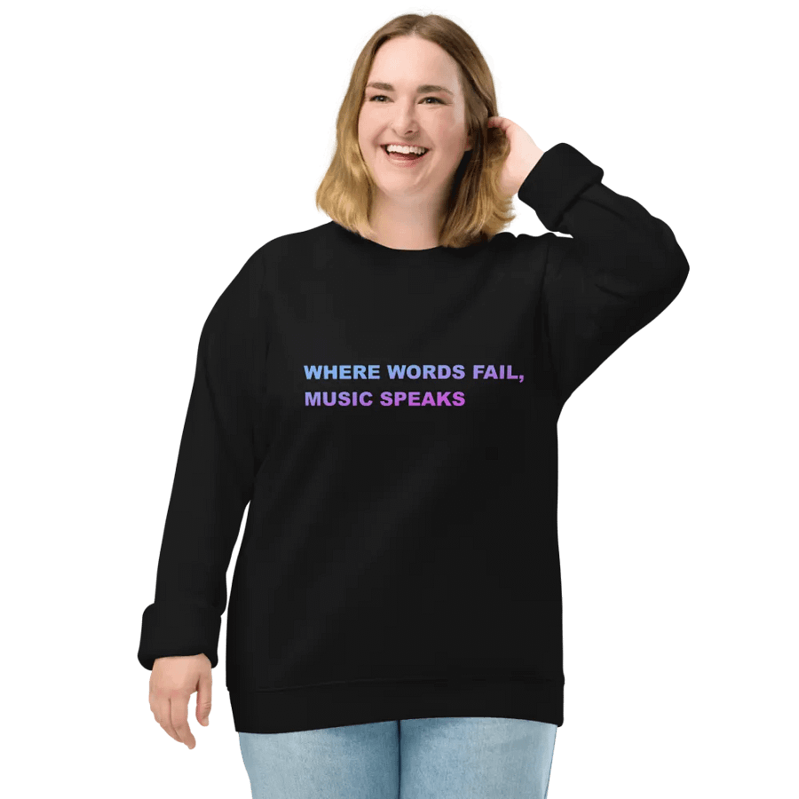 LAVENDER BLUE music speaks sweatshirt product image (3)