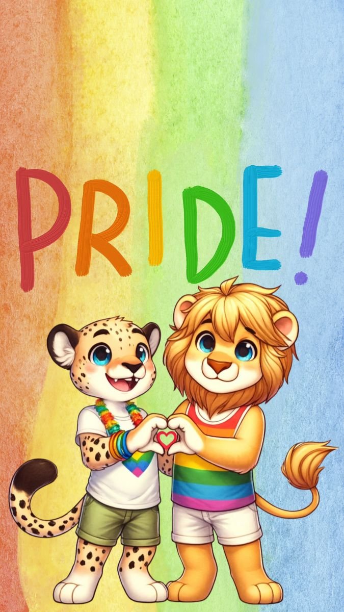 Cute Pride Baby Animal Phone Wallpaper product image (5)