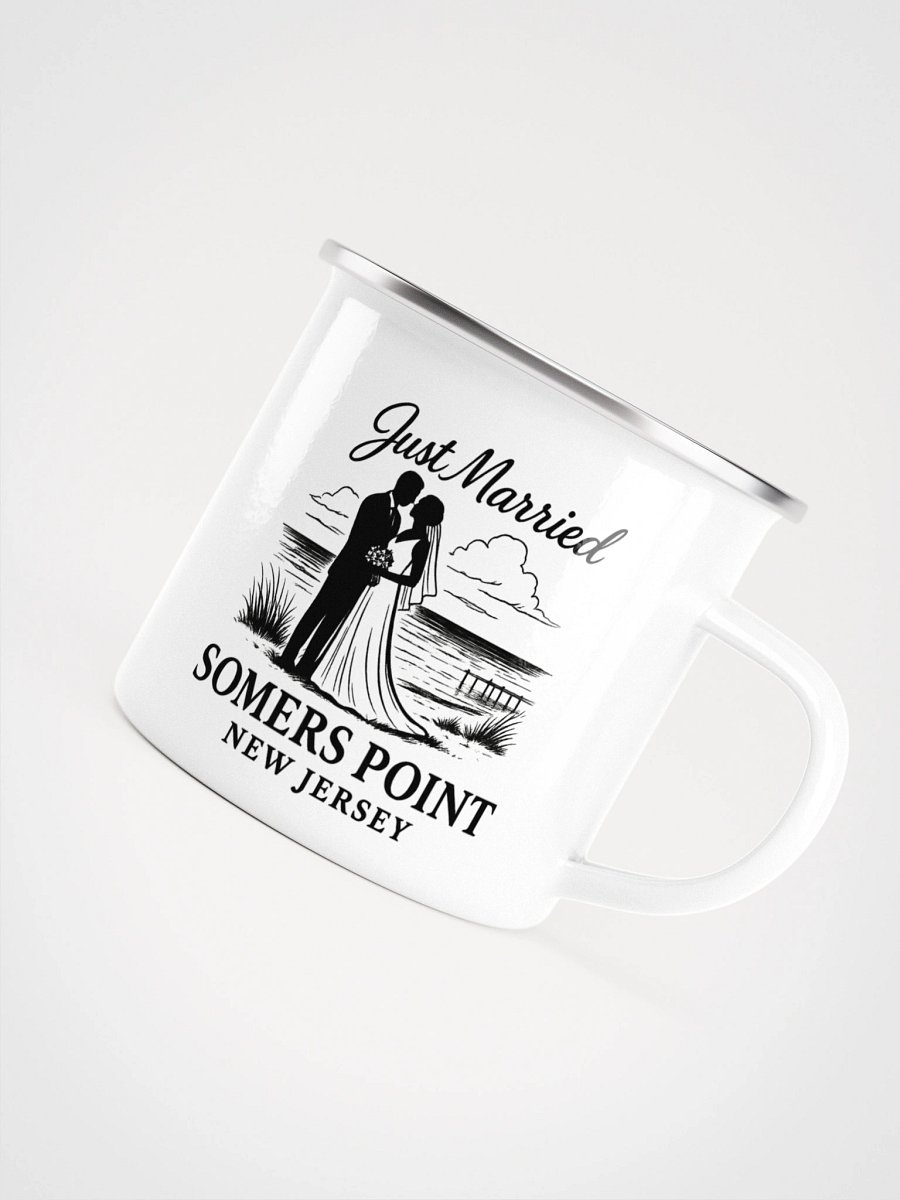 Somers Point NJ "Just Married" Enamel Wedding Mug product image (5)