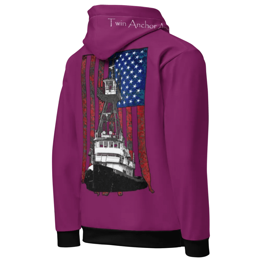 Eggplant Tug CE & CE Flage Hoodie product image (10)