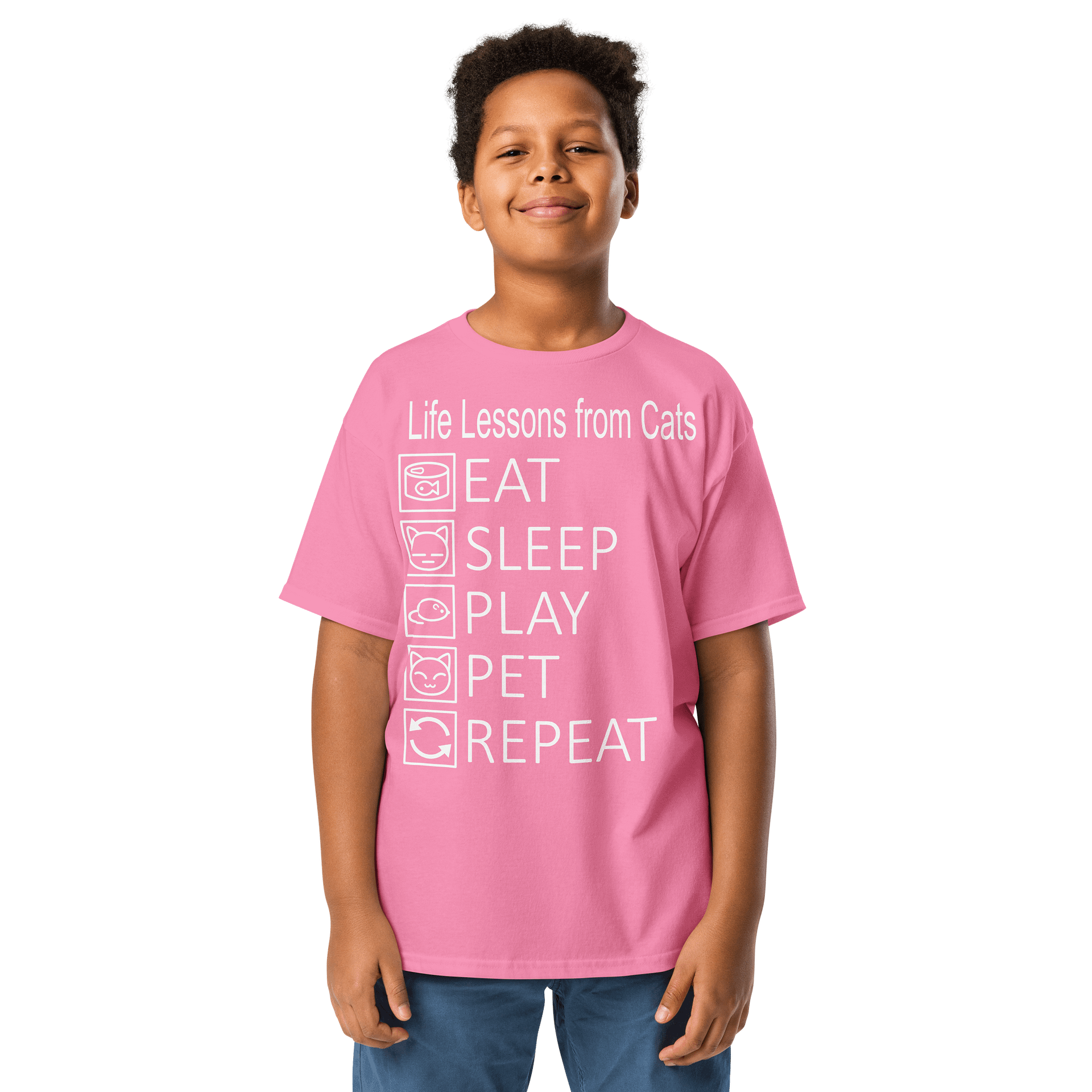 Life Lessons from Cats - Unisex Youth Heavyweight T-shirt product image (1)