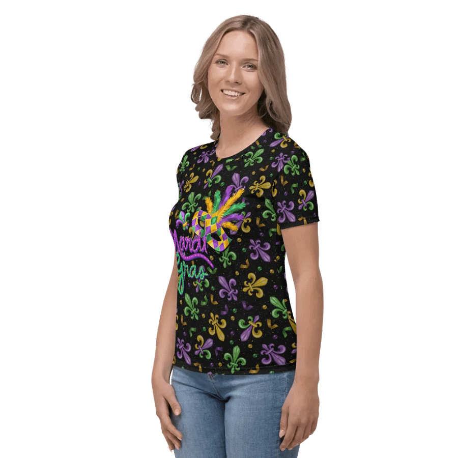 Mardi Gra All Over Print T-shirt product image (3)