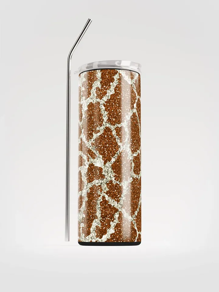 Unleash Your Style with our Giraffe Print Stainless Steel Tumbler | Eco-Friendly 20 oz Tumbler with Reusable Straw product image (1)