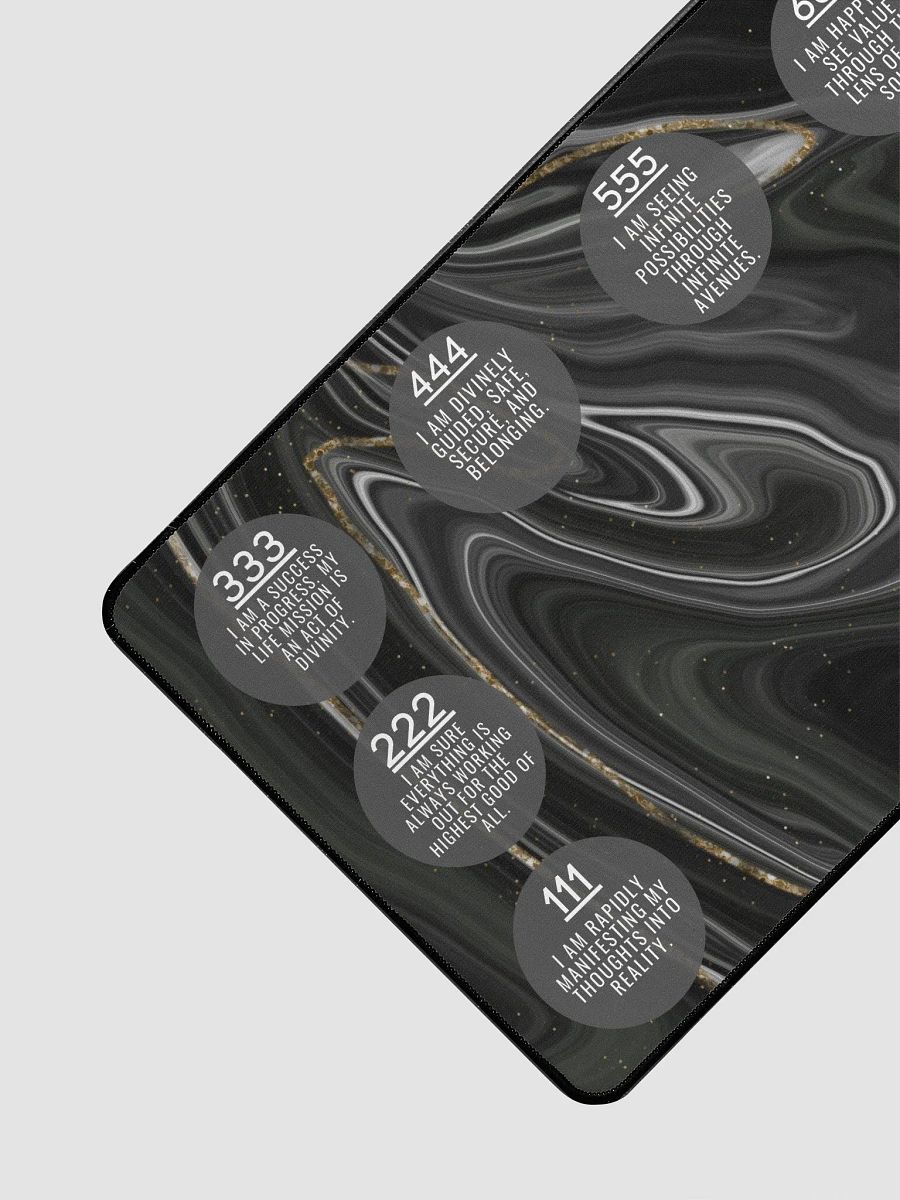 Ash Marbled Manifestation Desk Mat - Inspiring Affirmations & Angel Numbers product image (3)