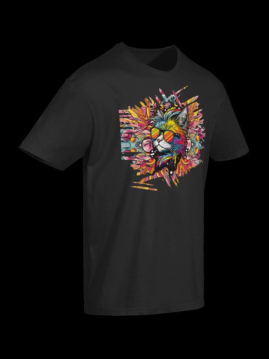 Cat Lover-Psychedelic Cat-Colorful and Edgy Design T-Shirt product image (8)