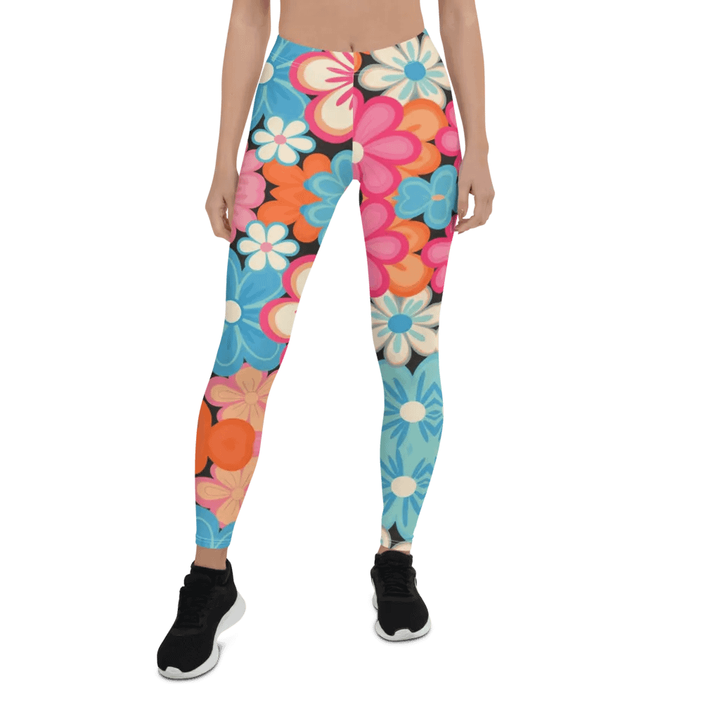 Retro Floral Fantasy All-Over Print Leggings product image (7)
