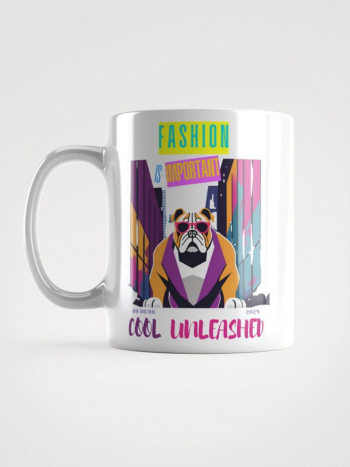 Fashion Bulldog White Glossy Mug product image (2)