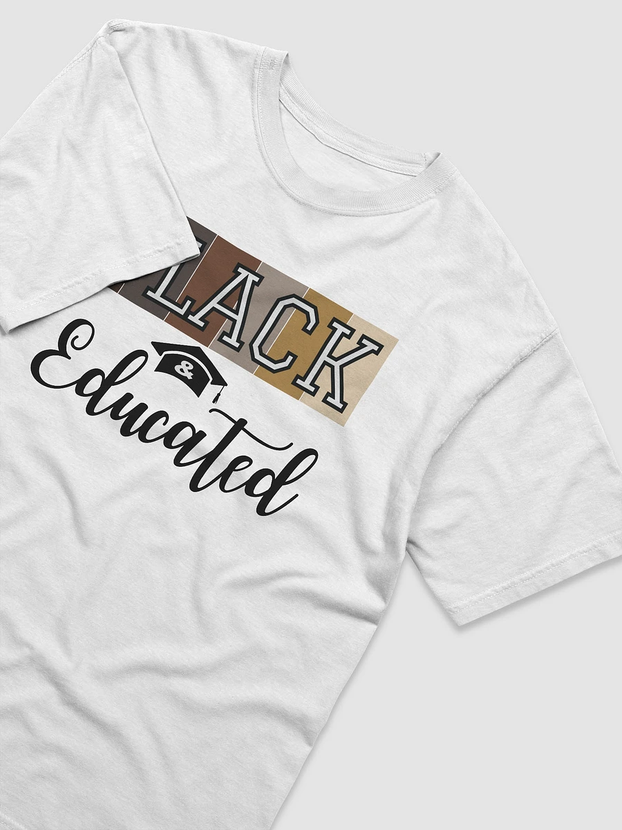 Black & Educated Varsity/Script Premium Ring-Spun Cotton T-Shirt product image (29)