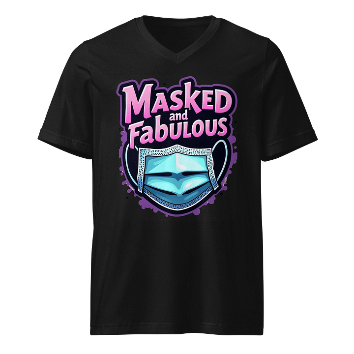 Masked and Fabulous Graphic V-Neck T-Shirt product image (1)