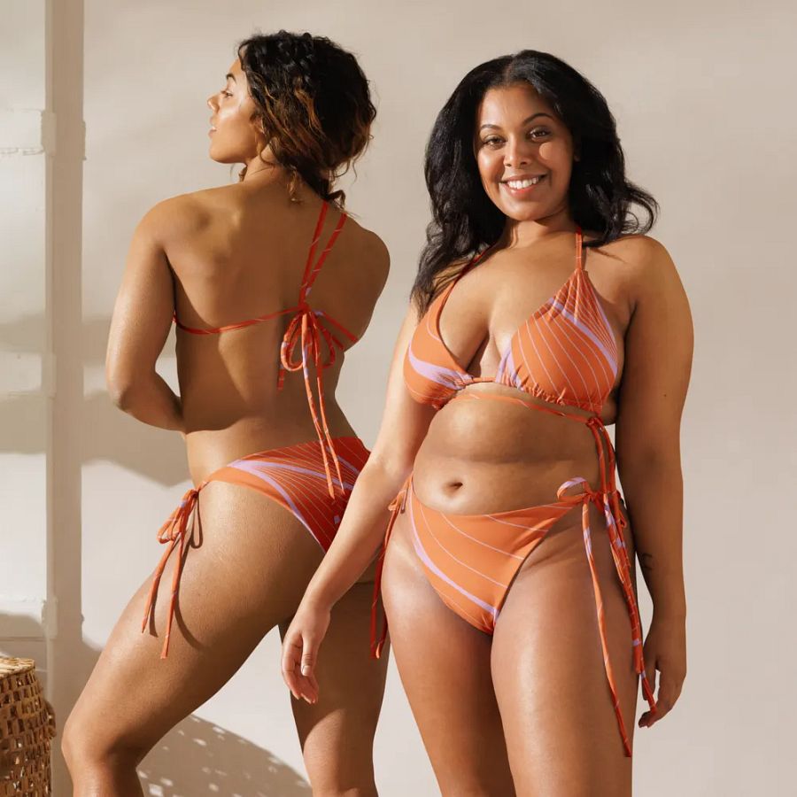 All-Over Print String Bikini - Orange product image (12)