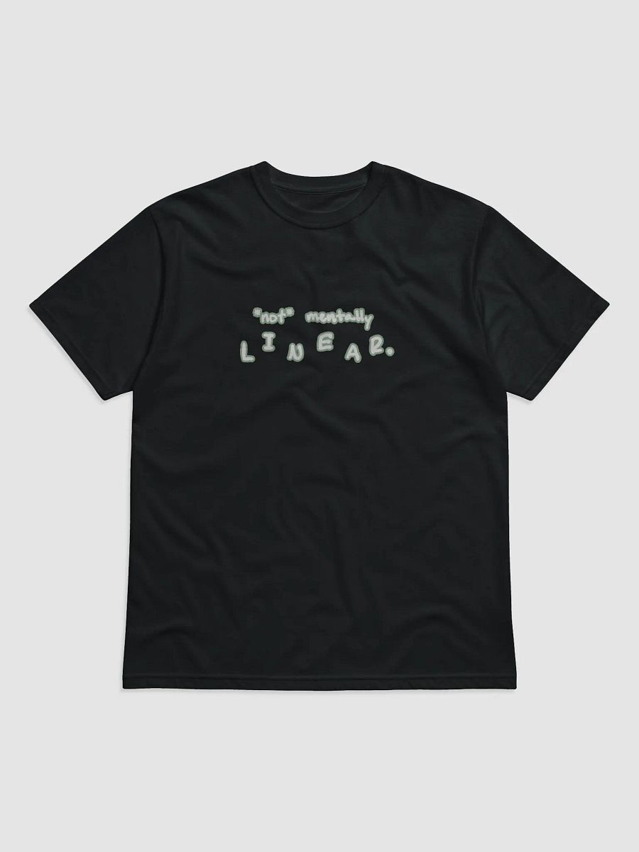 *not* mentally linear (lined design, #96B697) unisex eco tee product image (1)