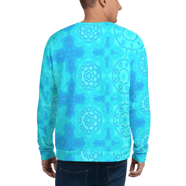 Abstract Turquoise Pattern Unisex Sweatshirt product image (2)