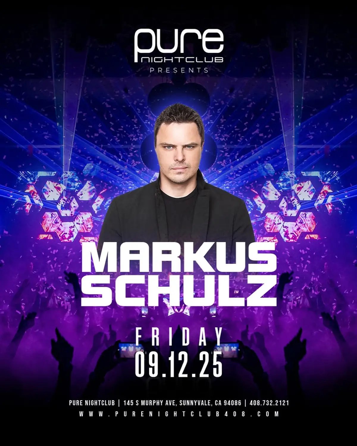 🦄🗡️ @Markus Schulz at @Pure Nightclub Friday September 12, 2025 in Sunnyvale, CA!  🙌 Tickets go on sale 6/20/2025 at 1PM PDT: https://www.tixr.com/groups/purenightclub/events/markus-schulz-148578 C/O @Brooke Brown  #unicornslayer #mediacompany #adverisingcompany #publicrelationscompany #trancemusic