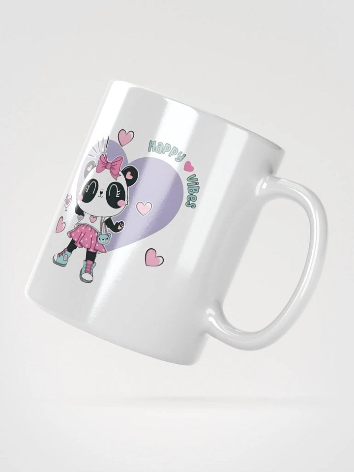 White Glossy Mug Panda product image (2)
