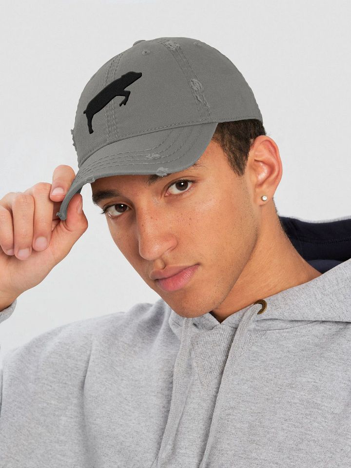 Leaping Pig Logo DARK (Otto Distressed Dad Hat) product image (9)