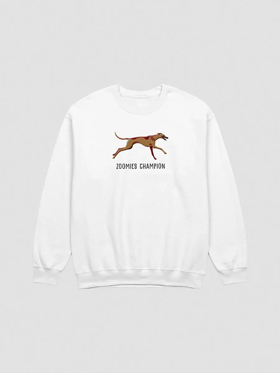 Zoomies Champion Sweatshirt (Embroidered) of a Greyhound(Tan) product image (4)