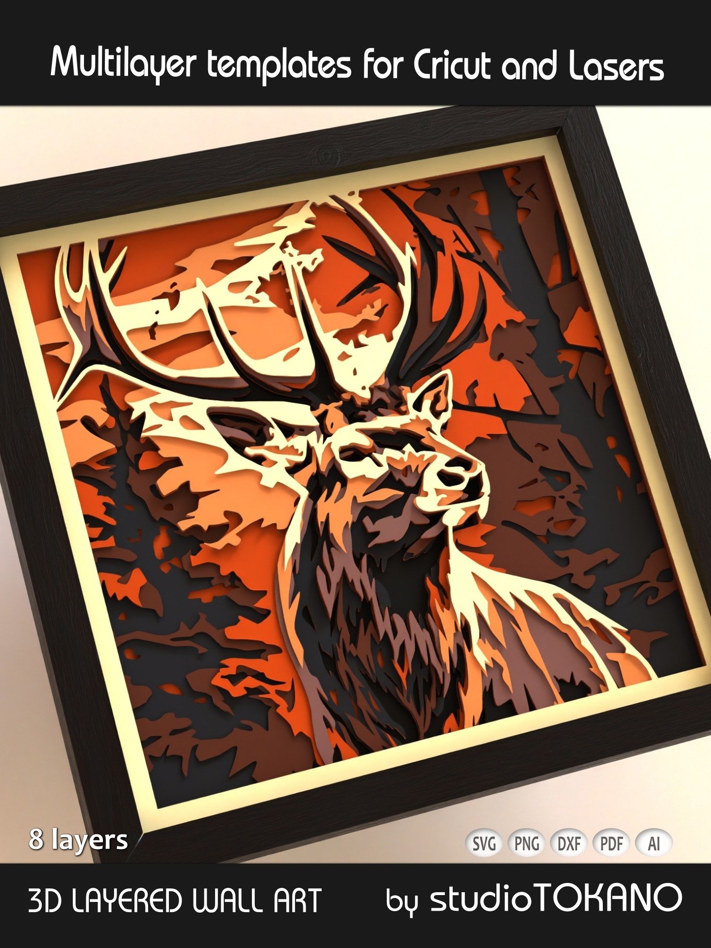 Deer Multi layered Shadowbox product image (4)