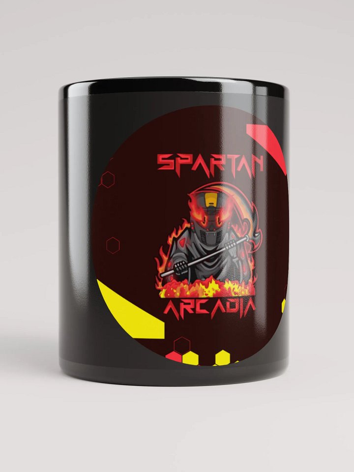 Spartan Arcadia custom glossy black mug product image (1)