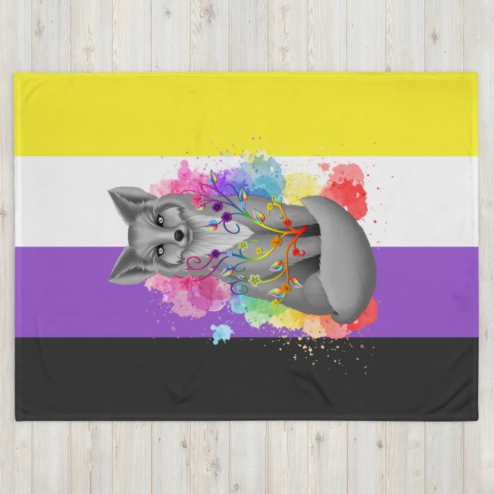 Nonbinary Pride Fox Blanket (2023) product image (4)