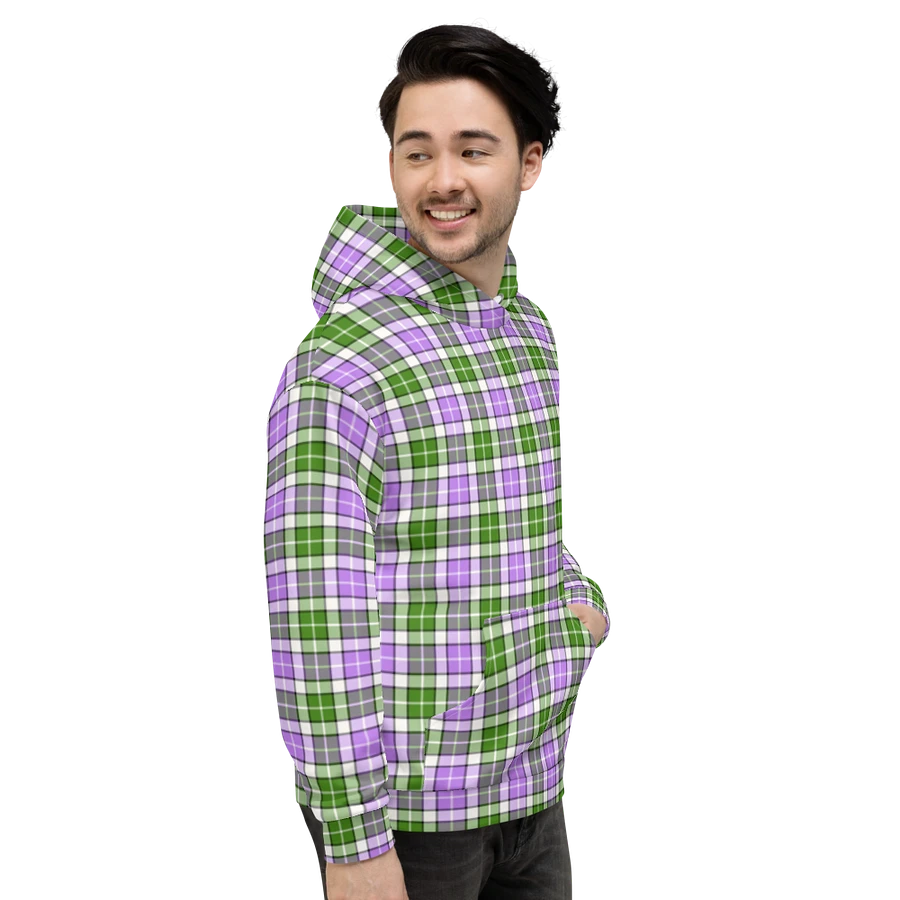 Lavender and Green Plaid Hoodie product image (5)
