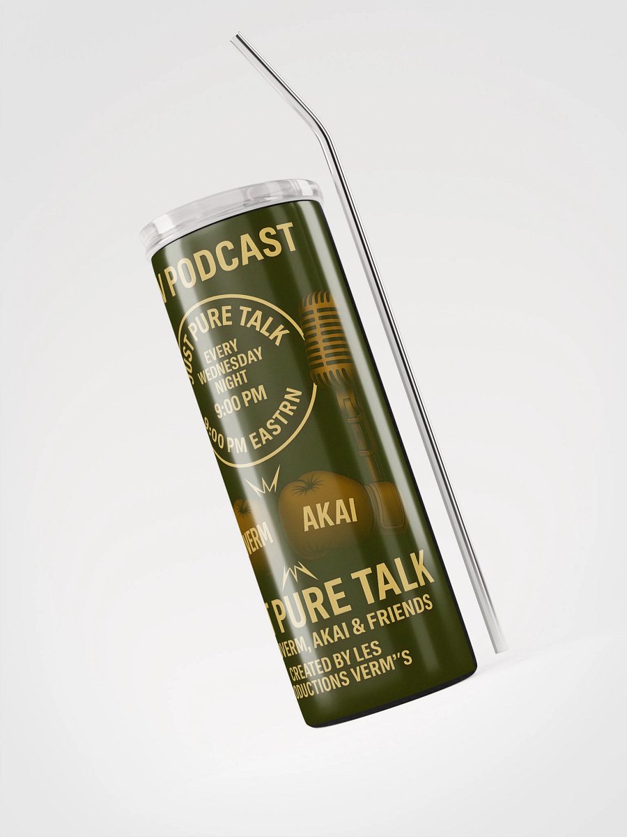 LPV Podcast x JUST PURE TALK Stainless Steel Tumbler product image (3)