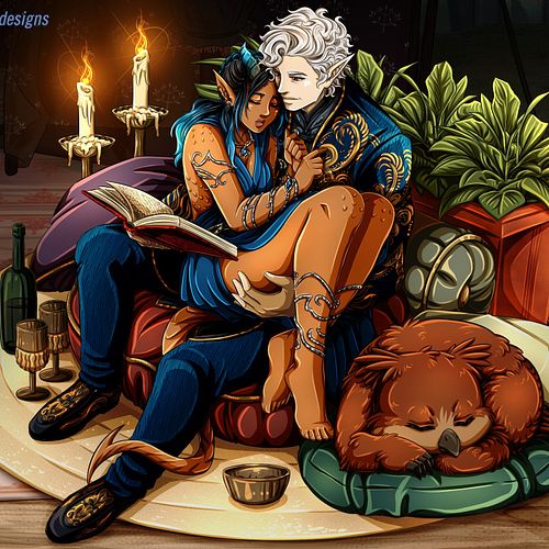 After fighting and dealing with dark urges throughout the day, Vess wants to curl up on her Vamp-papi with a good book. We ca...