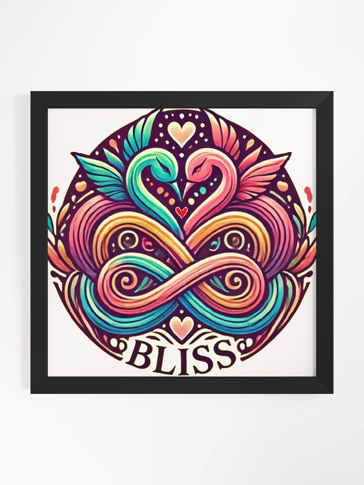 Blissful Swan Heart Framed Poster product image (1)