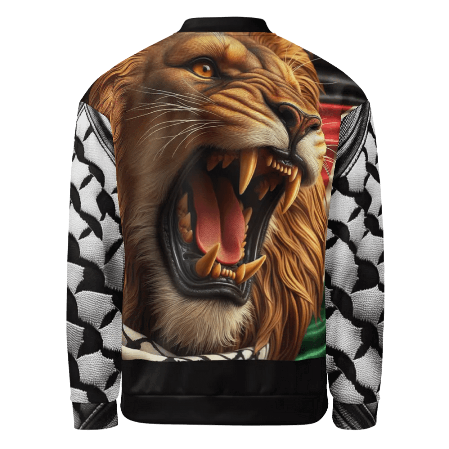 Roaring Lion All-Over Print Bomber Jacket | AI Design Free Palestina product image (2)