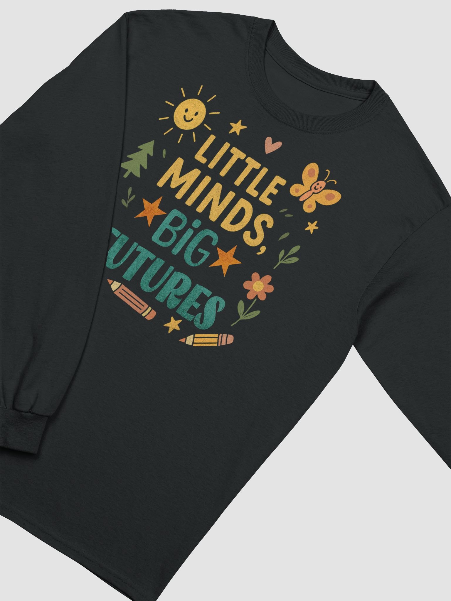 Little Minds Big Futures Long Sleeve – Retro Preschool Teacher Shirt product image (25)
