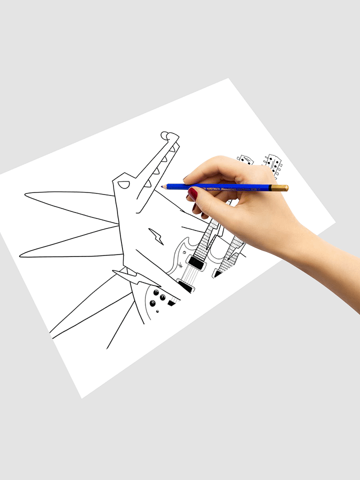 Dino Metal - Colouring Page [Dani & Dean Do An Internet] product image (1)