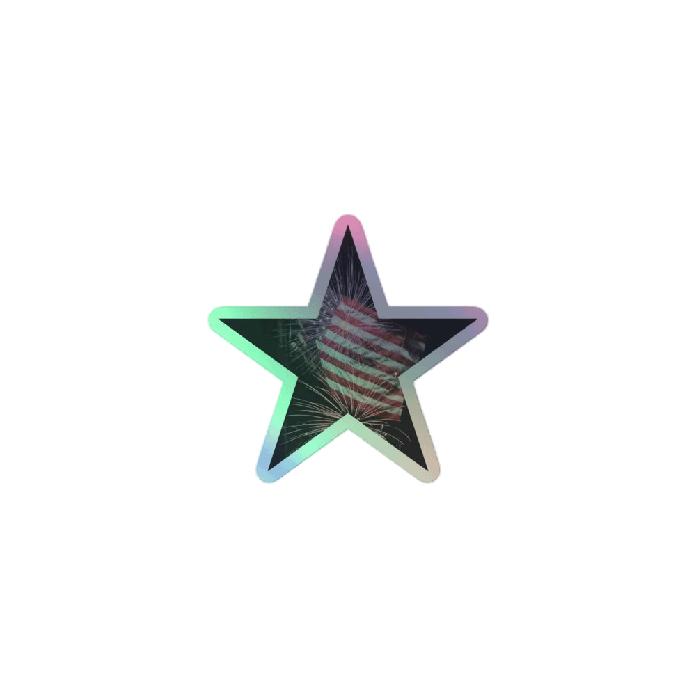 4th July – Star with Flag and Fireworks product image (1)